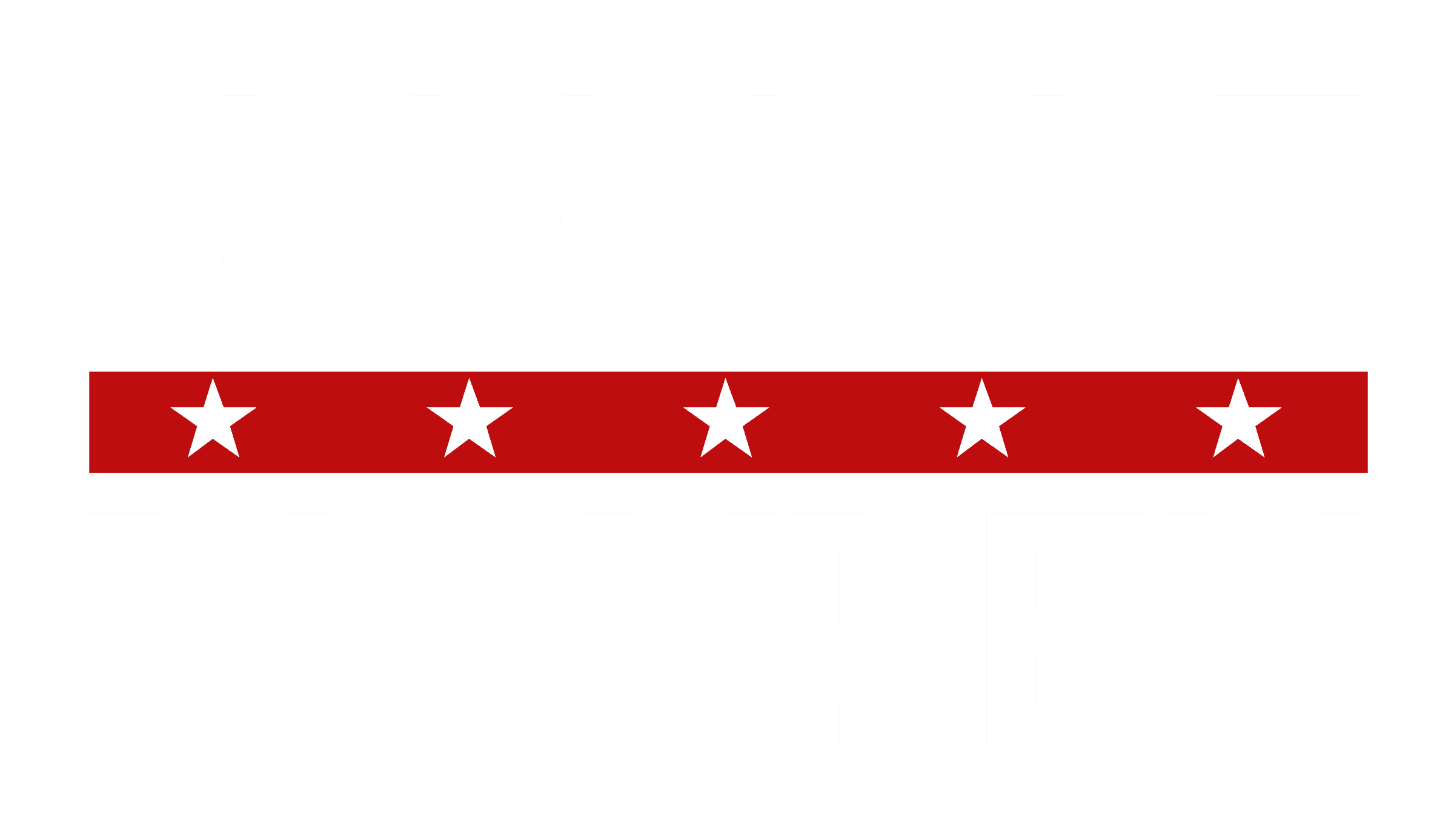 Julie Pickren campaign logo, reversed in white